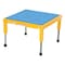 Vestil Adj. Steel Stand, 10-1/2-16-1/2 H, 24 x 24, 10.5 Overall Height, Steel, Yellow AHT-H-2424 - alternate 2